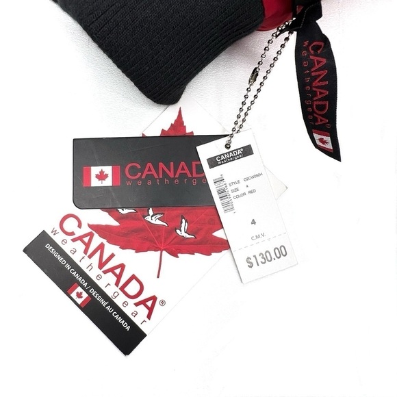 Canada Weathergear Kids Size 4 Winter Puffer Jacket Red Black Waterproof New NWT - Picture 8 of 12